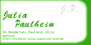 julia paulheim business card