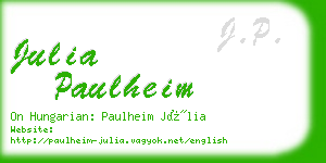 julia paulheim business card